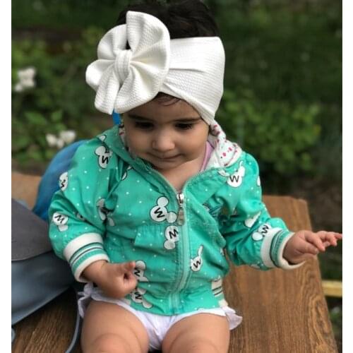 5.5 Inch big Bow Headbands 2019 Solid Hair Bows wider Elastic Turban Head Wraps Kids Top Knot Hairband Hair Accessories