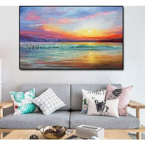 Abstract Handpainted Oil Painting Beautiful Landscape Painting On Canvas Wall Pictures For Living Room Decor No Framed