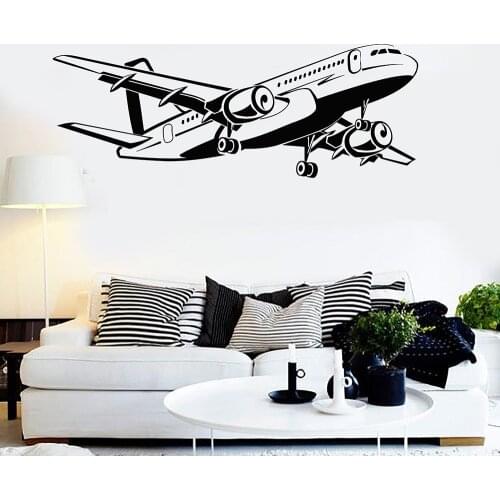 Aircraft Airplane Aviation Vinyl Wall Decal Home Decor Art Mural Removable Wall Stickers