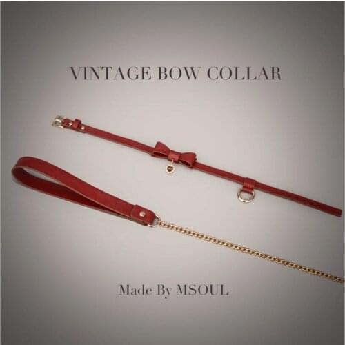 Sexy PU Leather Chain Collar with Leash BDSM Bondage Fetishs Necklace Adult Lingerie Sex Accessories for Woman S0937