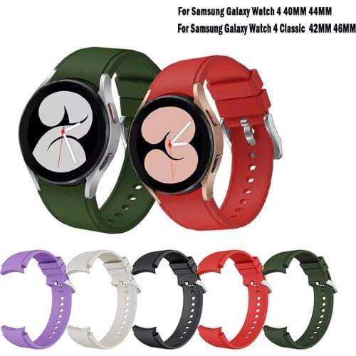 Silicone Strap For Samsung Galaxy Watch 4 40MM 44MM Classic 42MM 46MM Smart Wristband Bracelet