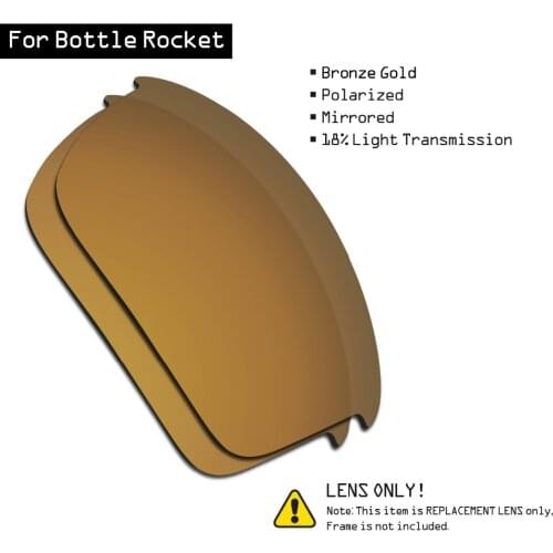 SmartVLT Polarized Sunglasses Replacement Lenses for Oakley Bottle Rocket - Bronze Gold