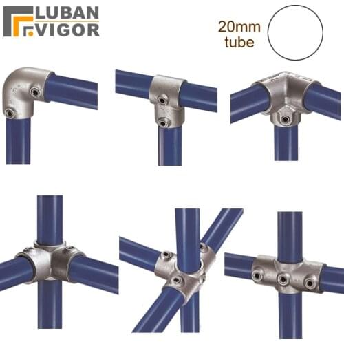 Steel pipe connectors, for 20mm tube/pipe ,galvanized round pipe fittings,High load, Guardrail Tee Fixing Parts