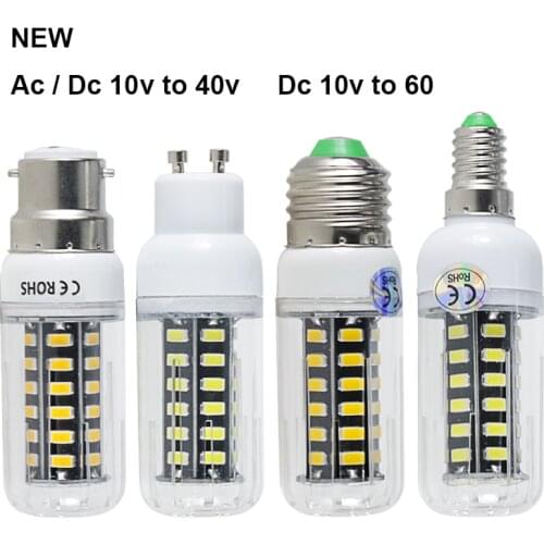 Lampara led e14 E27 B22 GU10 7W super Ac Dc 12 24 36 V volt corn bulb 110v 220v energy saving lamp 12v 24v 36v 48v 60V lights