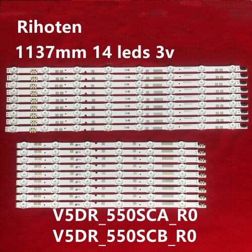 LED Backlight strip 14 lamp For Samsung 55" TV UN55JS700DF UE55JU6800KXXU UE55JU6800 V5DR_550SCA_R0 V5DR_550SCB_R0 BN96-38481A