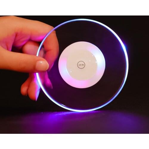 LED Bar Luminescent Table Cup Mat Kitchen Mat Pad For Bar Cocktail KTV Light Base Gravity Induction Battery Bar Tool