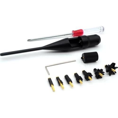 Tactical rifle red dot Laser bore sight Collimator Bore sighter kits Hunting scope fit 0.177 to 0.780 Caliber airsoft