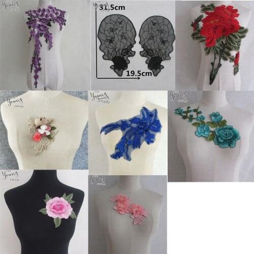 Embroidery Lace Collar High quality Venise Sewing Neckline Applique Fabric DIY Clothing Accessories Craft supplies Scrapbooking