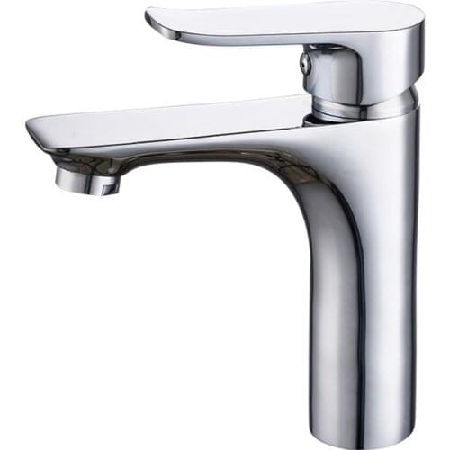 Temkunes High Quality Brass Bathroom Basin Faucets One Hole Deck Mounted Curved Tap Hot and Cold Water Mixer torneiras banheiro