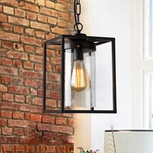 American country iron art small droplight of Nordic Europe restore ancient ways stage kitchen porch corridor dining-room origina