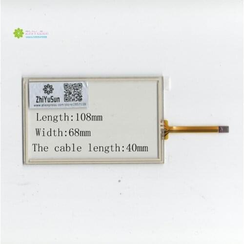 ZhiYuSun 4.3inch 4 line For Car DVD touch screen panel 108mm*68mm this is compatible 108*68 TouchSensor FreeShipping