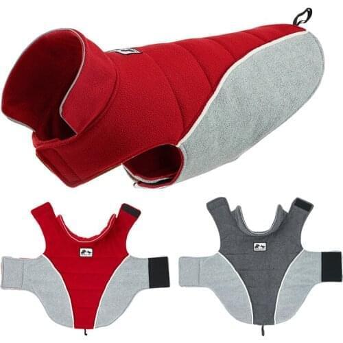 Winter Thickened Pet Dog Clothes Soft Fleece Small Medium Large Dog Clothing Outdoor Reflective Dogs Coat Jackets