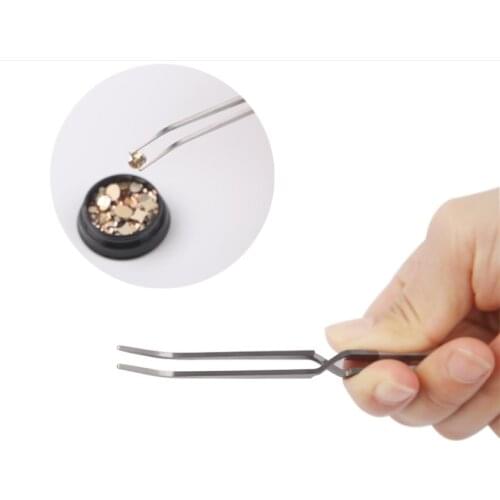 1PC DIY Hand Clip Nail Art Tweezers Rhinestones Gem Decor Black Eyelash Tweezers Acrylic Gel Picking Tool