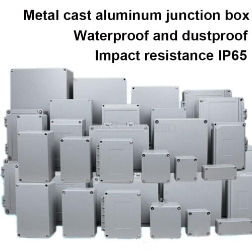 1Pc Cast aluminum junction box metal button box power box aluminum alloy wire box indoor and outdoor waterproof box terminal box