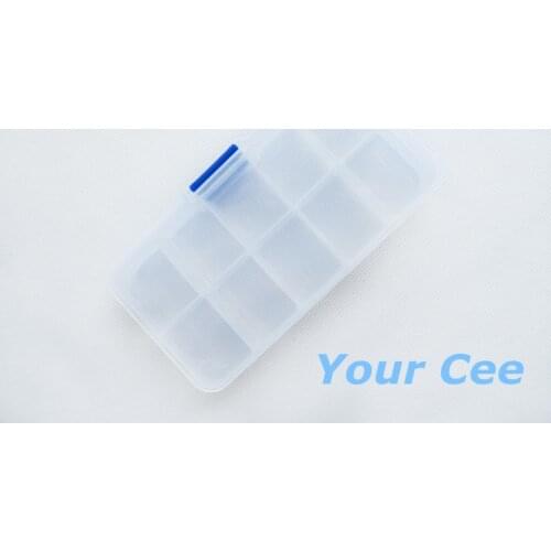 1 pcs 13.2*6.9*2.3CM Clamshell Components Storage Plastic Box Electronic Component