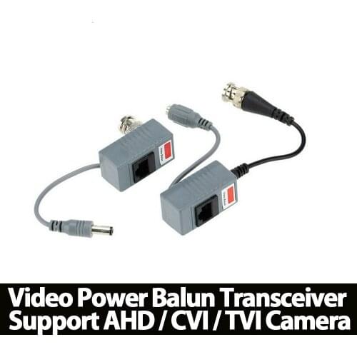 10pcs CCTV Camera Accessories Audio Video Balun Transceiver BNC UTP RJ45 Video Balun with Audio Power Over CAT5/5E/6 Cable