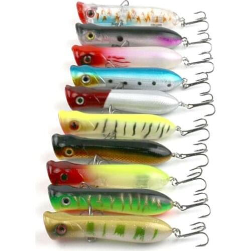 10 pcs Fishing Lures Hard Bait per 80mm Plastic Sea Fishing Trolling & Boat Fishing Lure Fishing