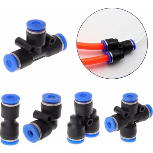 2Pcs Aquarium 2/3/4 Way CO2 Tube Connector High Pressure Design Quick-Connect Valve for CO2 Diy System Air Hose Pipe Joint
