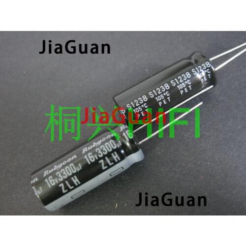 20PCS NEW RUBYCON ZLH 16V3300UF 12.5x30mm 105 degrees 3300UF/16V high frequency low resistance and long life zlh 3300UF 16V