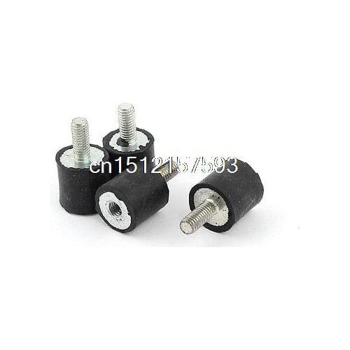 4pcs M5 Male Female Anti Vibration Rubber Mounts Isolators 15mm x 15mm