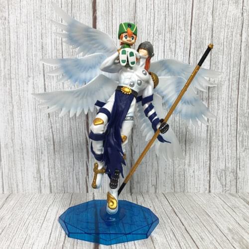 Animation Digimon Adventure 24cm Figures Angemon Takaishi Takeru Angewomon Yagami Hikari Second Generation Angewomon Model Toy