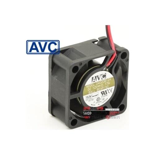 AVC New D4020B12H 4020 4cm 40mm 12V 0.17A 2 wire cooling fan 40*40*20mm