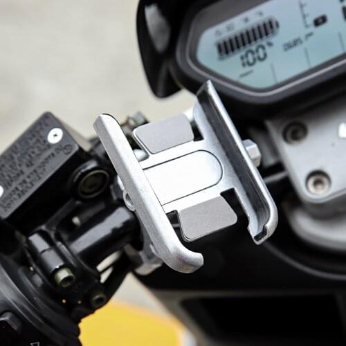 Motorcycle Chargable Bike Mobile Phone Holder Bicycle Riding Bracket GPS Mount Handlebar Stand Support 3.5-6.5inch Smartphones