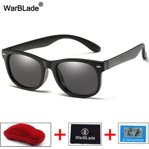 WarBlade Kids Polarized Sunglasses TR90 Cats Eye Children Boys Girls Sun Glasses Silicone Safety Glasses Baby UV400 Eyewear