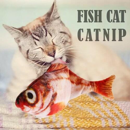 Electronic Cat Toy USB Electric Moving Cat Fish Wagging Fish Plush Catnip Interactive Toy Cats Pet Playing Toy