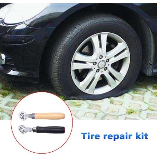 Tyre Repairing Tools Solid Roller Cold Patching Cement Rolling Wheel Practical Tyre Repairing Tools for Maintenance & Care