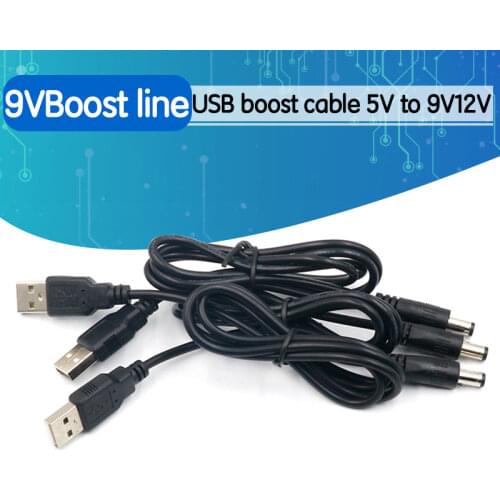Usb Power Boost Line Dc 5v To Dc 9v / 12v Step Up Module Usb Converter Adapter Cable 2.1x5.5mm Plug