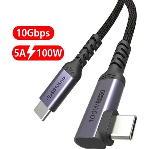 USB C Cables PD 100W 10Gbps USB TYPE C 3.1 Gen2 Cable For Macbook Pro/Air DELL Xiaomi 20V/5A 4K@60Hz Fast Charge Cable For Phone