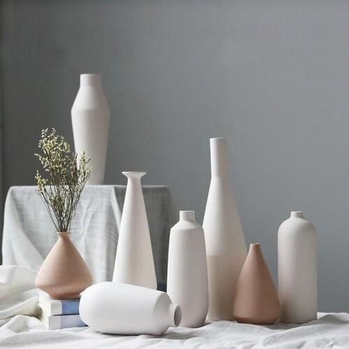 Nordic Ceramic Vase Modern Minimalist Home Decoration Living Room Study Bedroom Desktop Decoration Vase Small Decoration Gift