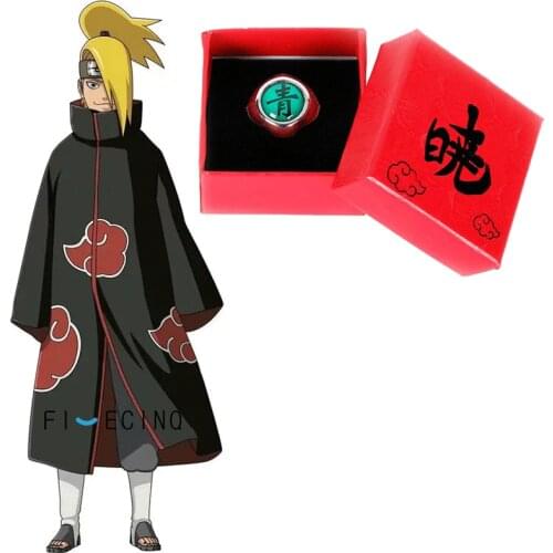 Akatsuki Deidara Ring Metal Red Box