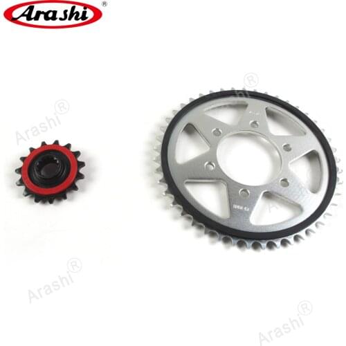 Arashi 15T / 45T Front Rear Drive Sprocket Set For KAWASAKI Z800 / ZR800 / Z800E 2013 2014 2015 2016 Motorcycle Chain Pitch