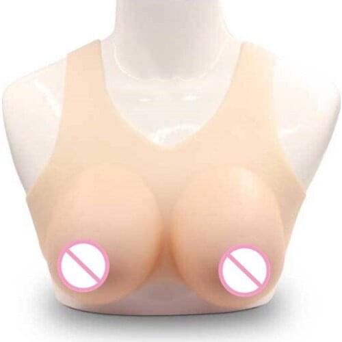 Skin Real Vest Shape No Neck Full Silicone Crossdresser Breast Form Bust Prosthesis Boobs Enhancer Forma De Mama Fake Breast