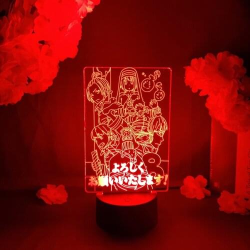 Manga Fire Force Wallpaper Group Figures Benimaru Shinmon Shinra Kusakabe Arthur Iris Maki 3D Anime Light LED Lighting Art Decor