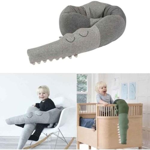 Cute Cartoon Crocodile Baby Bed Surrounding Comforting Pillow Newborn Children Bed Bumper Infant Crib Fence Cushion Kids