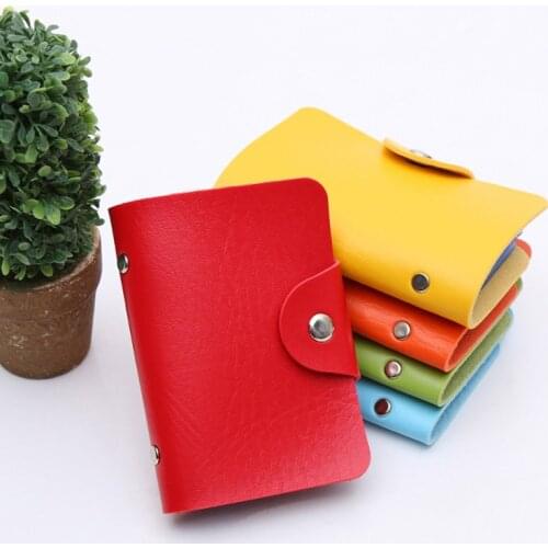 Fashion Credit Card Holder Men Women Travel Cards Wallet PU Leather Buckle Business ID Card Holders EIG88