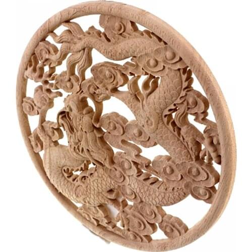 Carved Decal Woodcarving Corner Applique Furniture Door Wooden Cabinet Decoration Decorative Wood Vintage Home Decor