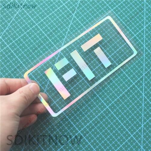 New Rainbow color Reflective Car Decal Sticker Styling Window Door For Honda FIT 2004 2005 2008 2009 2011 2014 2015 accessories