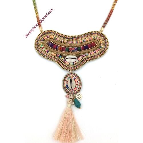 2016 New personalized handmade popular jewelry supplier bag pendents unique boho vintage pendant Necklaces for women