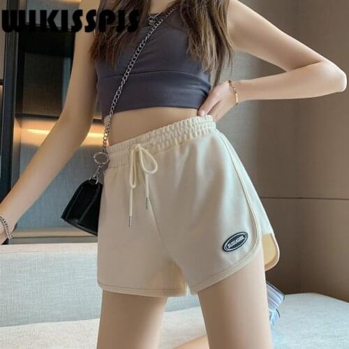 WIKISSPJS 2021 New Home Pajamas Elastic Waist Shorts Sleep Bottoms Solid Womens Lounge Wear Pajama Shorts Women