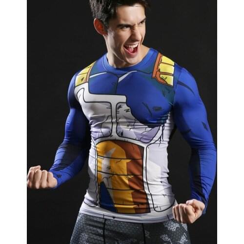 3D Printed T Shirts Cosplay Men Anime GOKU Shirts Fitness Compression T-Shirts Bodybuilding Tops Tees Vegeta Camiseta Tsthirt