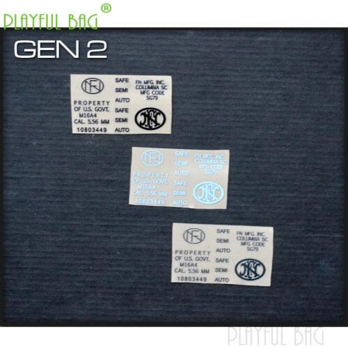 Outdoor CS M16A4 Metal waterproof DIY sticker for M4 refitted accessories MKM2 Jinming SCAR electric series water bomb AK74 L32