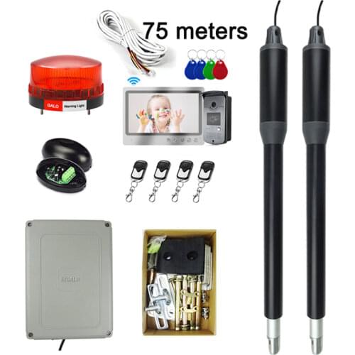 GALO PKM-C05 Dual Swing Gate Opener Kit, Solar system, Receiver & Photocell, Gate Sensor Included!(Color kit optional)