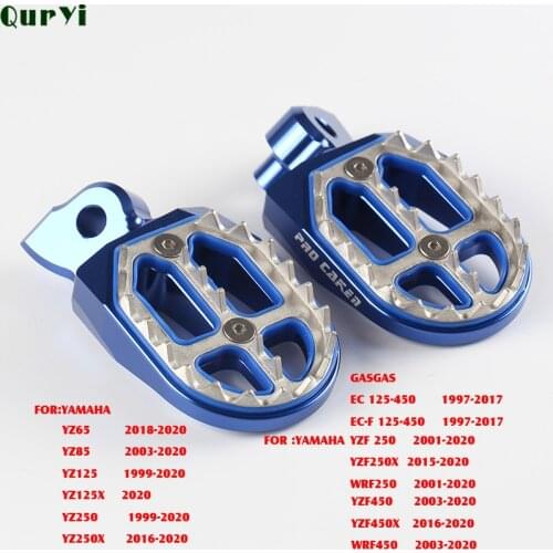 Motorcycle Foot Rest Pegs Footpegs For Yamaha YZ YZF WRF 65 85 125 250 450 125X 250X 450X For GASGAS EC EC-F 125-450 1997-2017