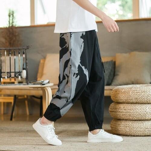 Casual Mens Jogging Pants Loose Trousers Male Streetwear 2021 Japanese Wied Leg Pants Men Fashion Sweatpants Large Size 5XL