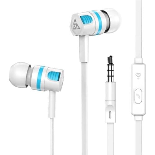 PTM T2 In-ear 3.5mm Wired Earphone Voice Control Noise Insulated Stereo Headphone Universal Mobile Phone Headset With Microphone