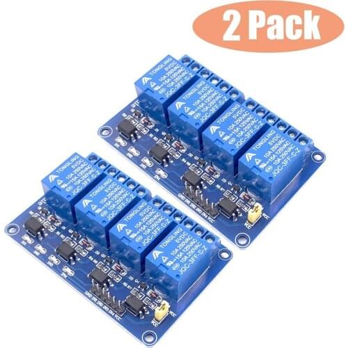 2pcs 4 Channel DC 5V Relay Module with Optocoupler for Arduino UNO R3 MEGA 2560 1280 DSP ARM PIC AVR STM32 Raspberry Pi